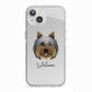 Yorkshire Terrier Personalised iPhone 13 TPU Impact Case with White Edges