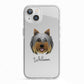 Yorkshire Terrier Personalised iPhone 13 TPU Impact Case with White Edges