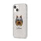 Yorkshire Terrier Personalised iPhone 14 Glitter Tough Case Starlight Angled Image