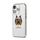 Yorkshire Terrier Personalised iPhone 14 Pro Clear Tough Case Silver Angled Image
