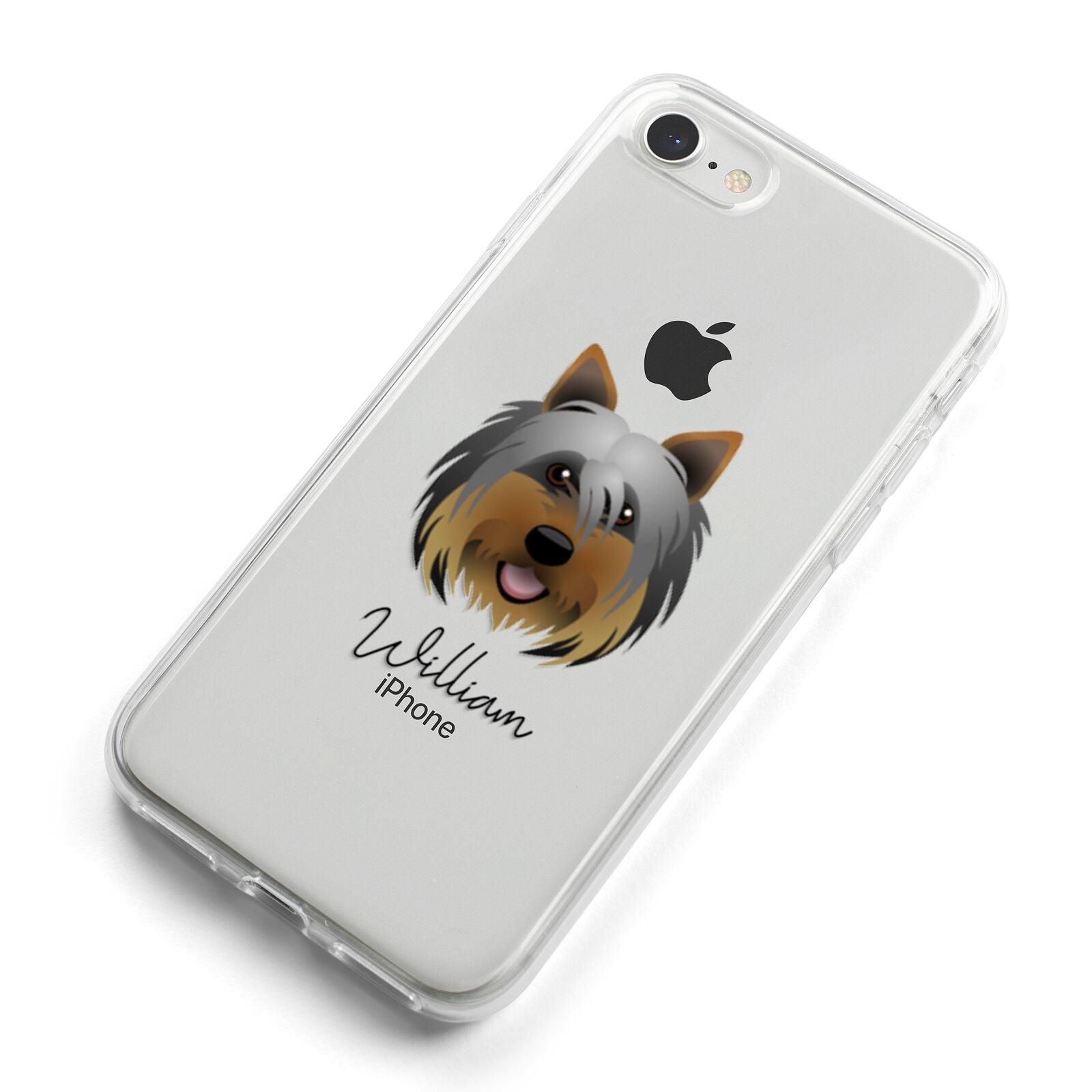 Yorkshire Terrier Personalised iPhone 8 Bumper Case on Silver iPhone Alternative Image