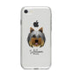 Yorkshire Terrier Personalised iPhone 8 Bumper Case on Silver iPhone