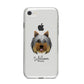 Yorkshire Terrier Personalised iPhone 8 Bumper Case on Silver iPhone