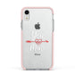 You Are Mine Personalised Apple iPhone XR Impact Case Pink Edge on Silver Phone