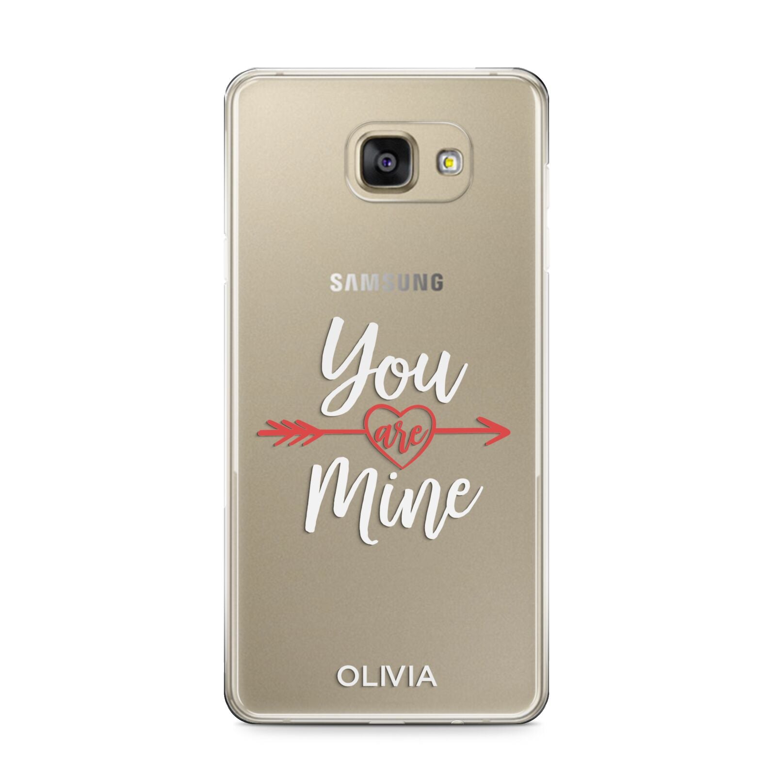 You Are Mine Personalised Samsung Galaxy A9 2016 Case on gold phone