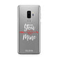You Are Mine Personalised Samsung Galaxy S9 Plus Case on Silver phone