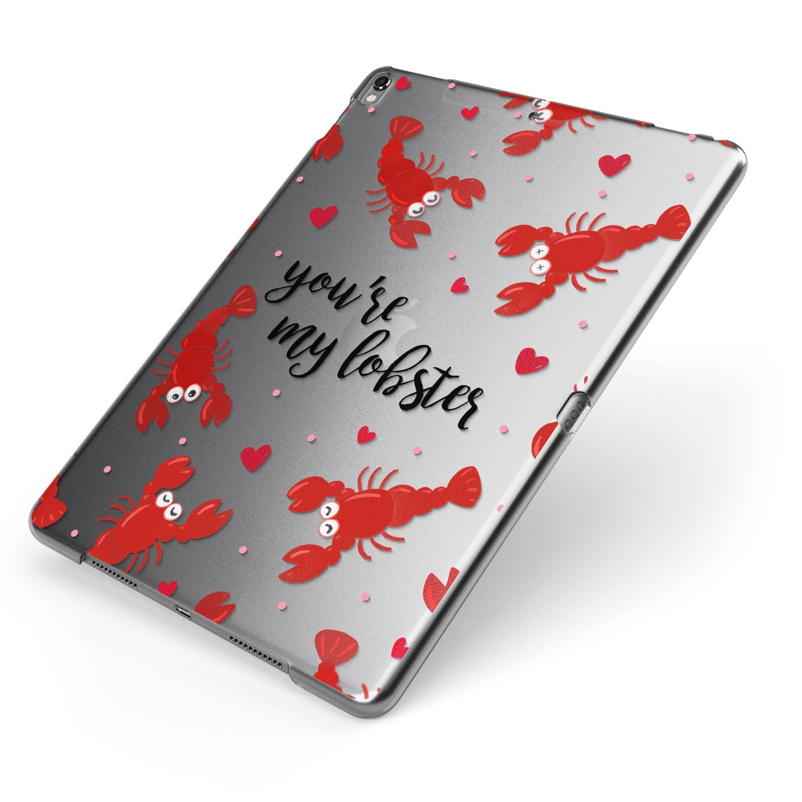 Youre My Lobster Apple iPad Case on Grey iPad Side View