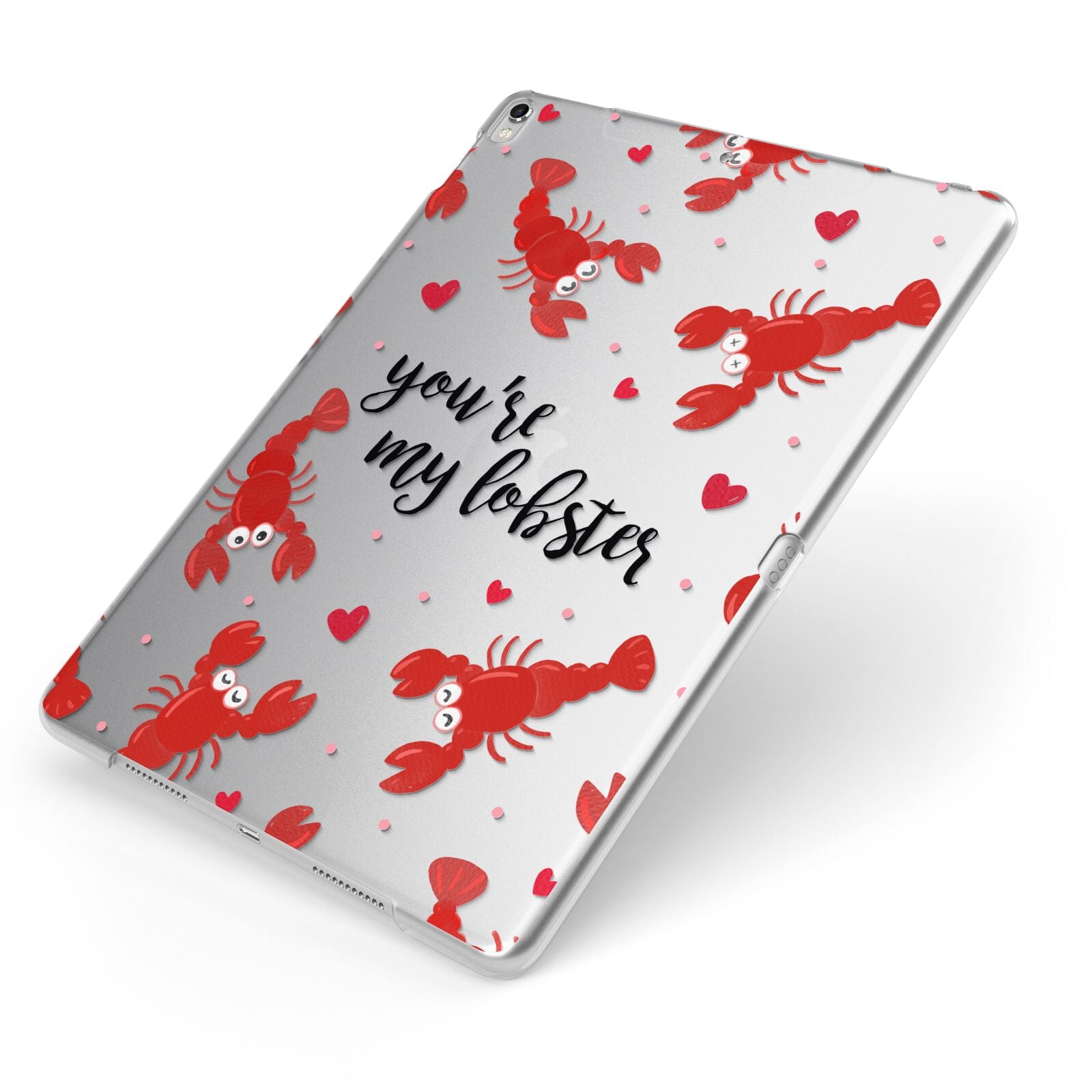 Youre My Lobster Apple iPad Case on Silver iPad Side View