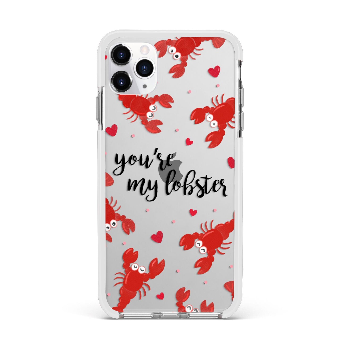 Youre My Lobster Apple iPhone 11 Pro Max in Silver with White Impact Case