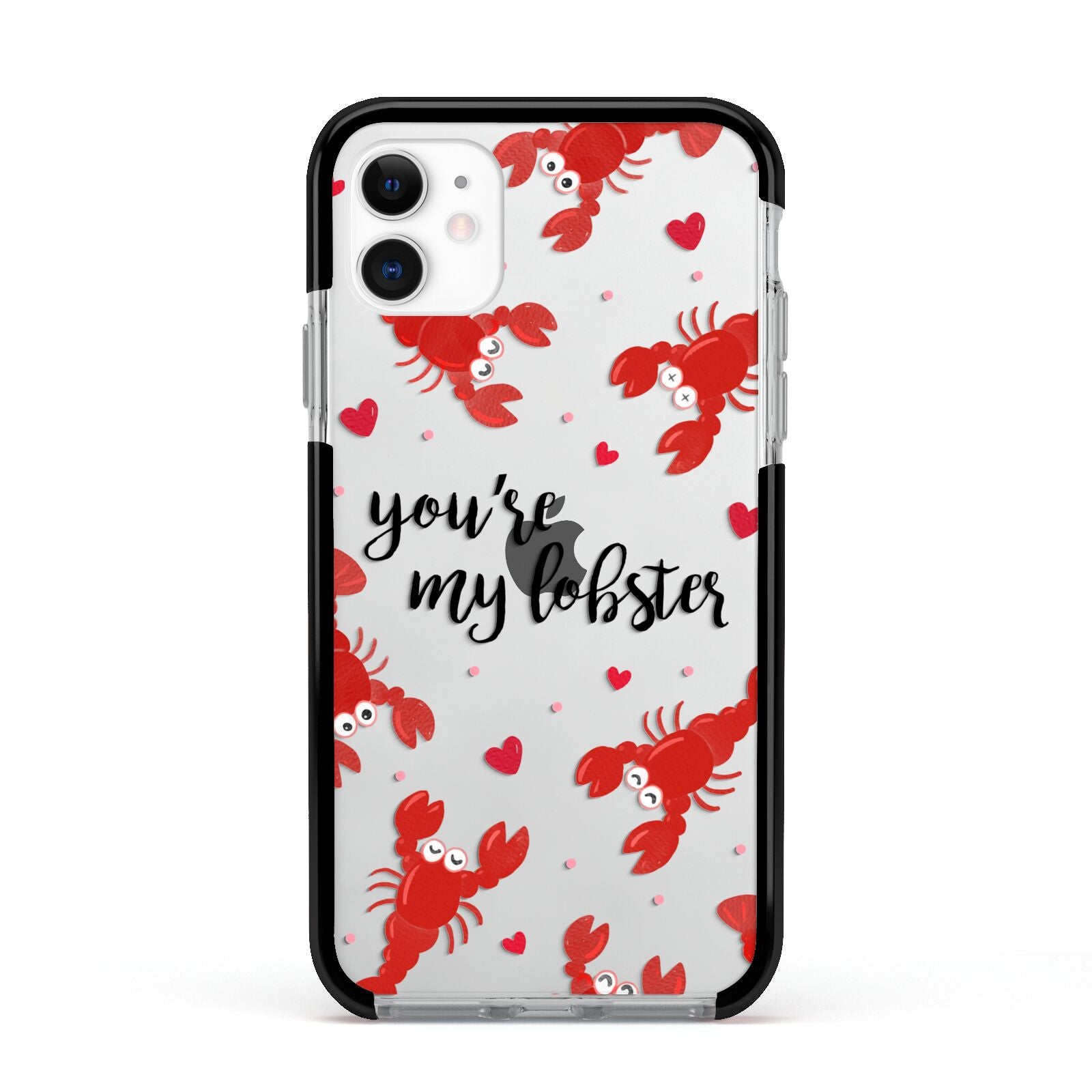 Youre My Lobster Apple iPhone 11 in White with Black Impact Case