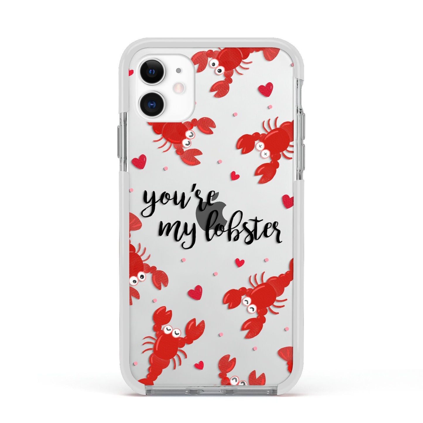 Youre My Lobster Apple iPhone 11 in White with White Impact Case