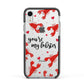 Youre My Lobster Apple iPhone XR Impact Case Black Edge on Silver Phone