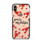 Youre My Lobster Apple iPhone Xs Impact Case Black Edge on Gold Phone