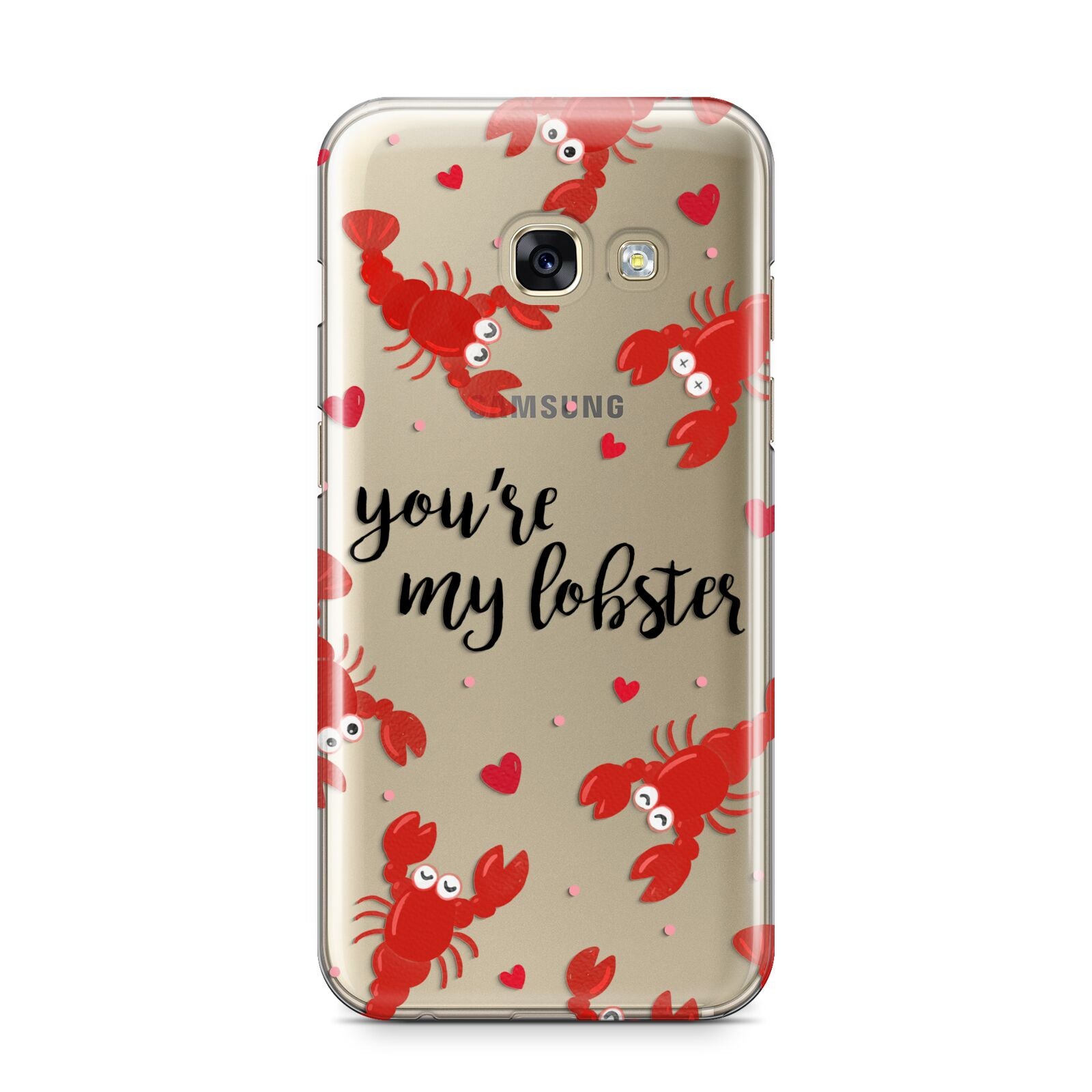Youre My Lobster Samsung Galaxy A3 2017 Case on gold phone