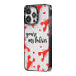 Youre My Lobster iPhone 13 Pro Black Impact Case Side Angle on Silver phone