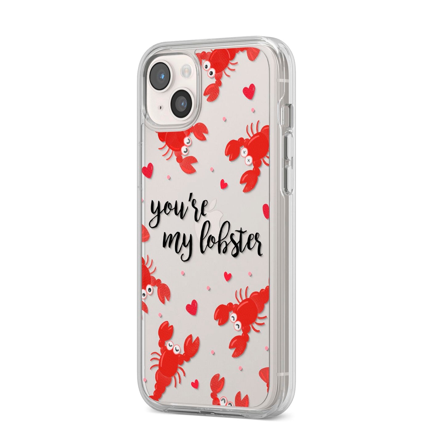 Youre My Lobster iPhone 14 Plus Clear Tough Case Starlight Angled Image