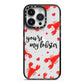 Youre My Lobster iPhone 14 Pro Black Impact Case on Silver phone
