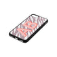 Zebra Initials Lotus Saffiano Leather iPhone 8 Case Side Angle
