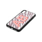 Zebra Initials Lotus Saffiano Leather iPhone Xs Case Side Angle