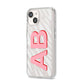 Zebra Initials iPhone 14 Clear Tough Case Starlight Angled Image