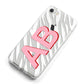 Zebra Initials iPhone 8 Bumper Case on Silver iPhone Alternative Image