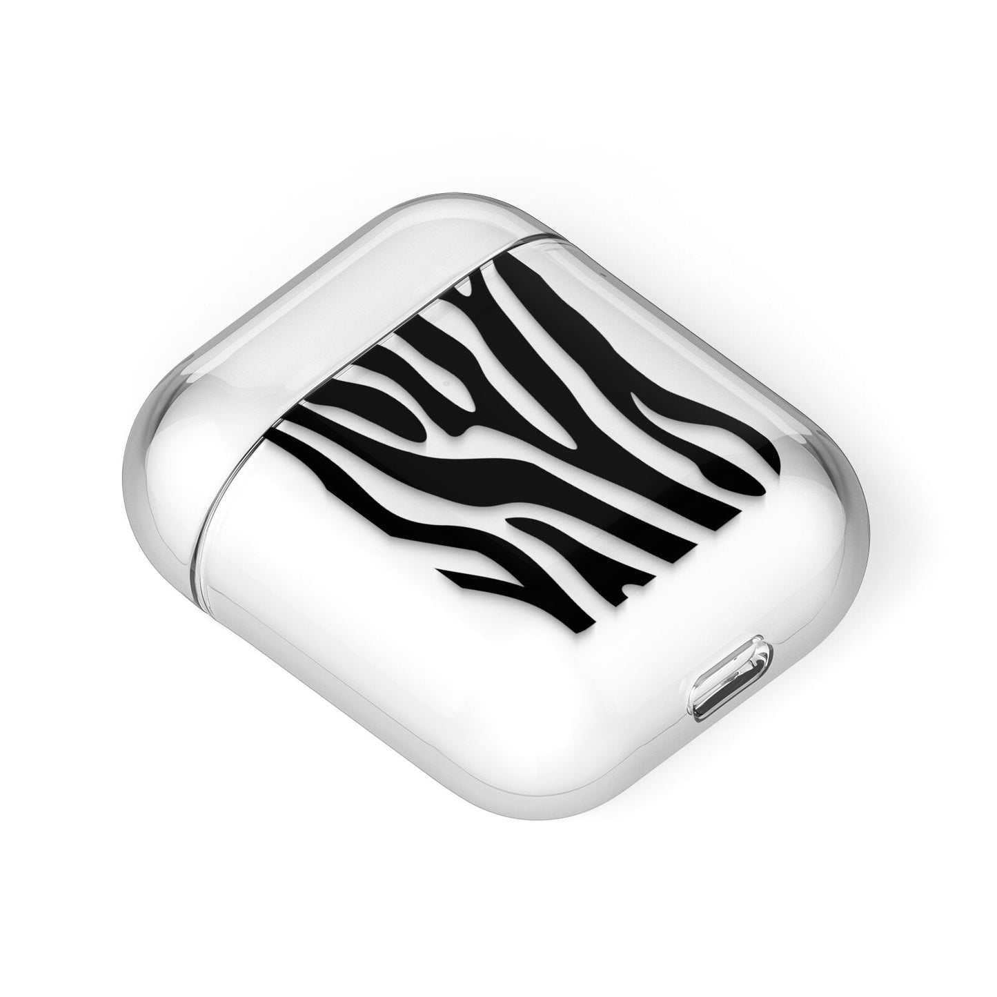 Zebra Print AirPods Case Laid Flat