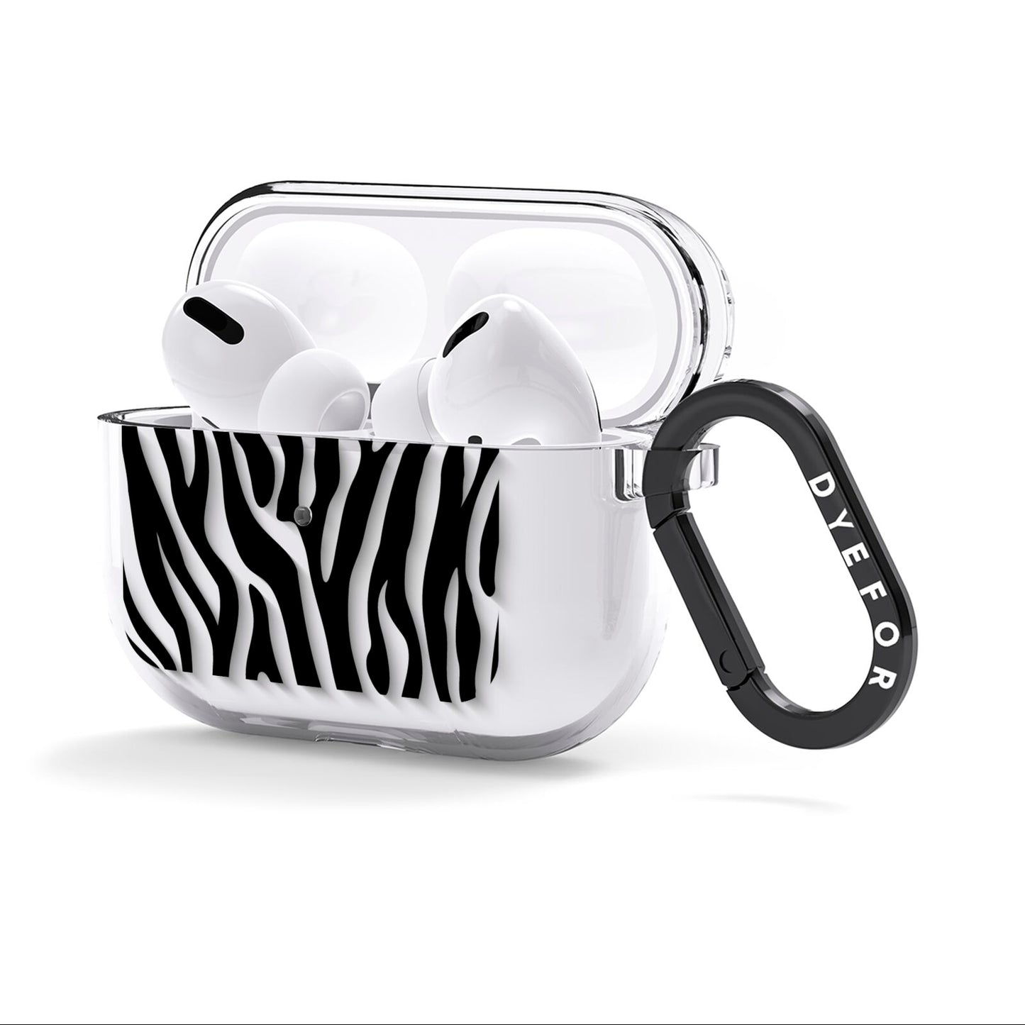 Zebra Print AirPods Clear Case 3rd Gen Side Image