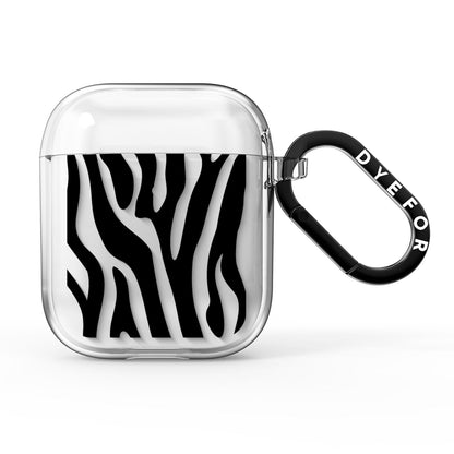 Zebra Print AirPods Clear Case
