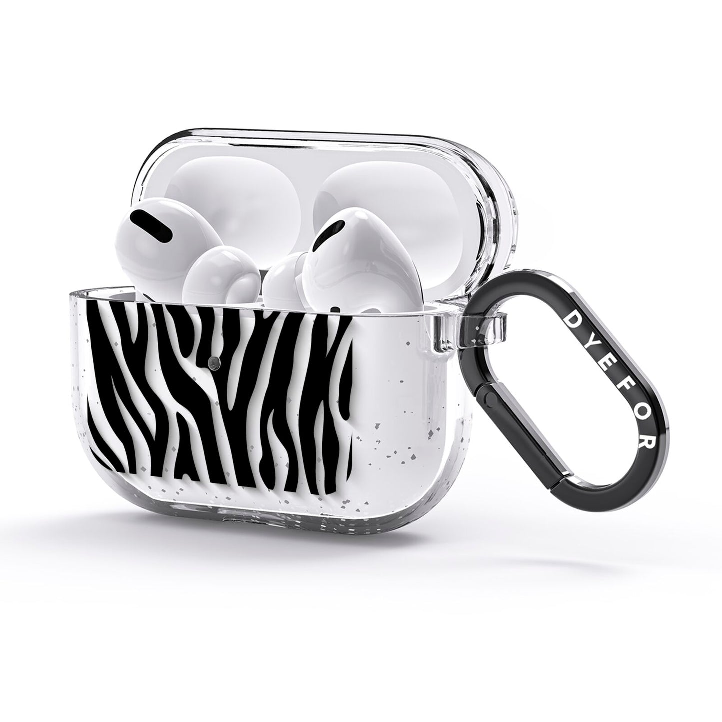 Zebra Print AirPods Glitter Case 3rd Gen Side Image