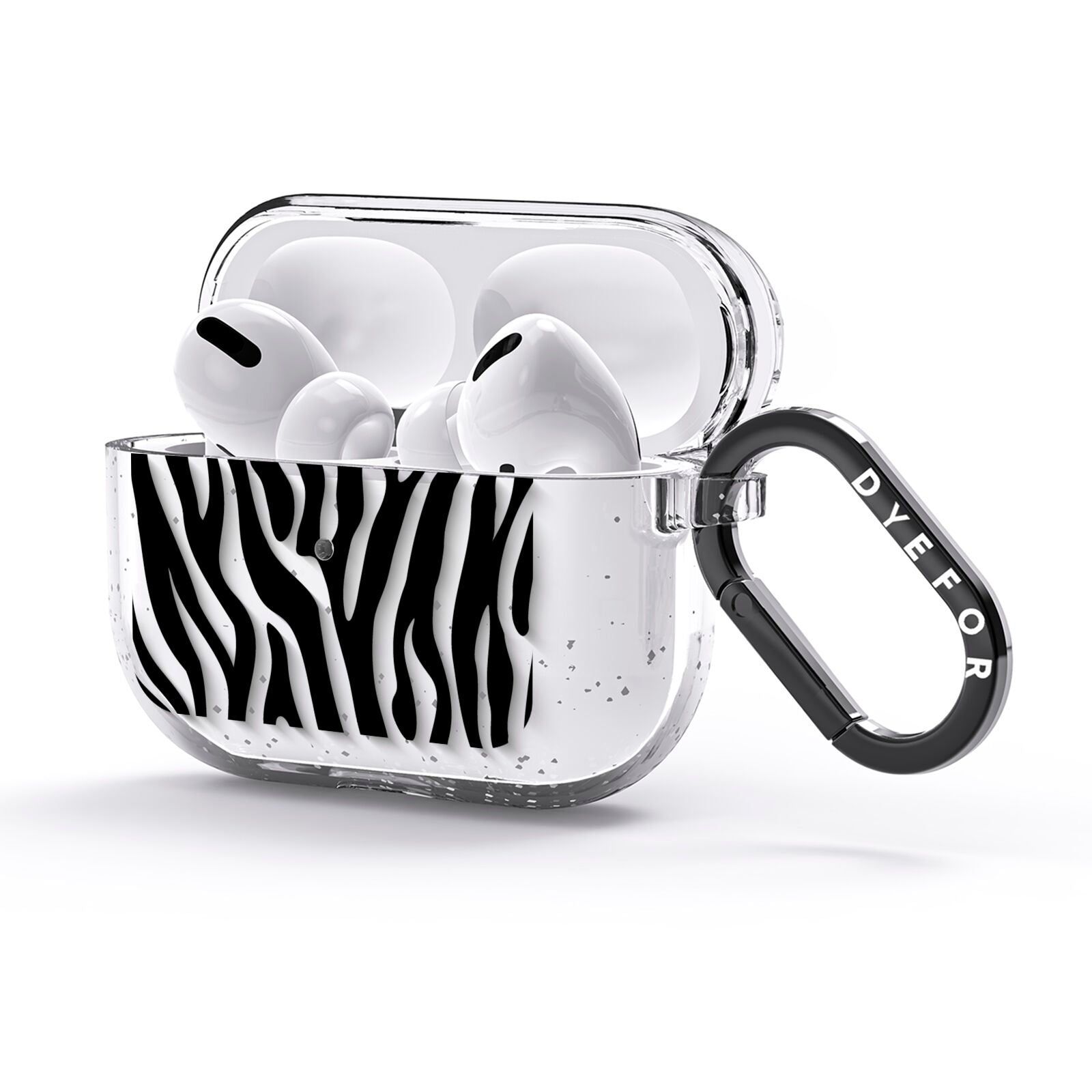 Zebra Print AirPods Glitter Case 3rd Gen Side Image