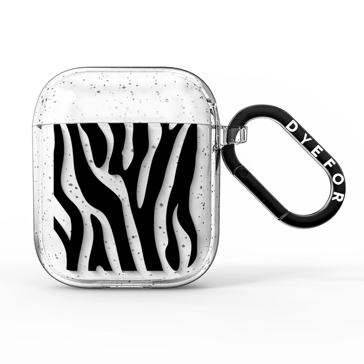 Zebra Print AirPods Glitter Case