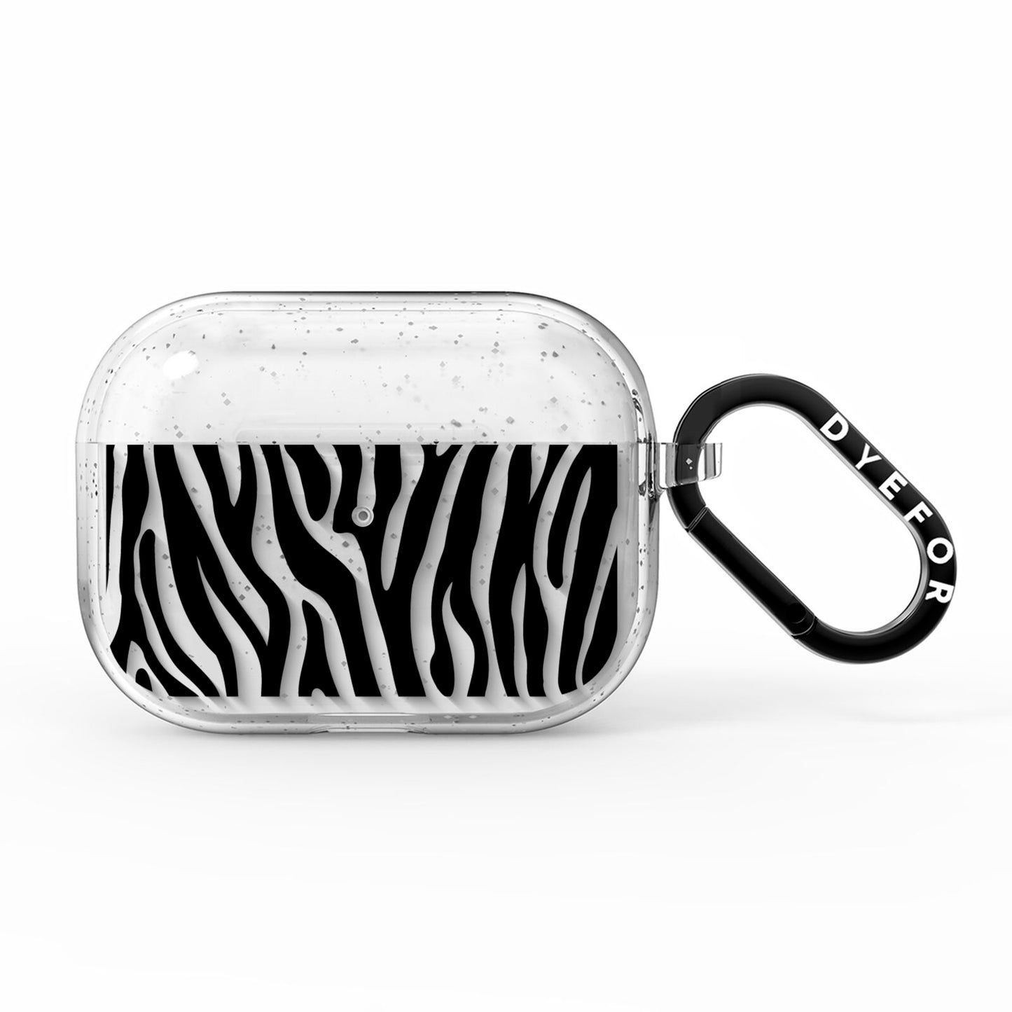 Zebra Print AirPods Pro Glitter Case