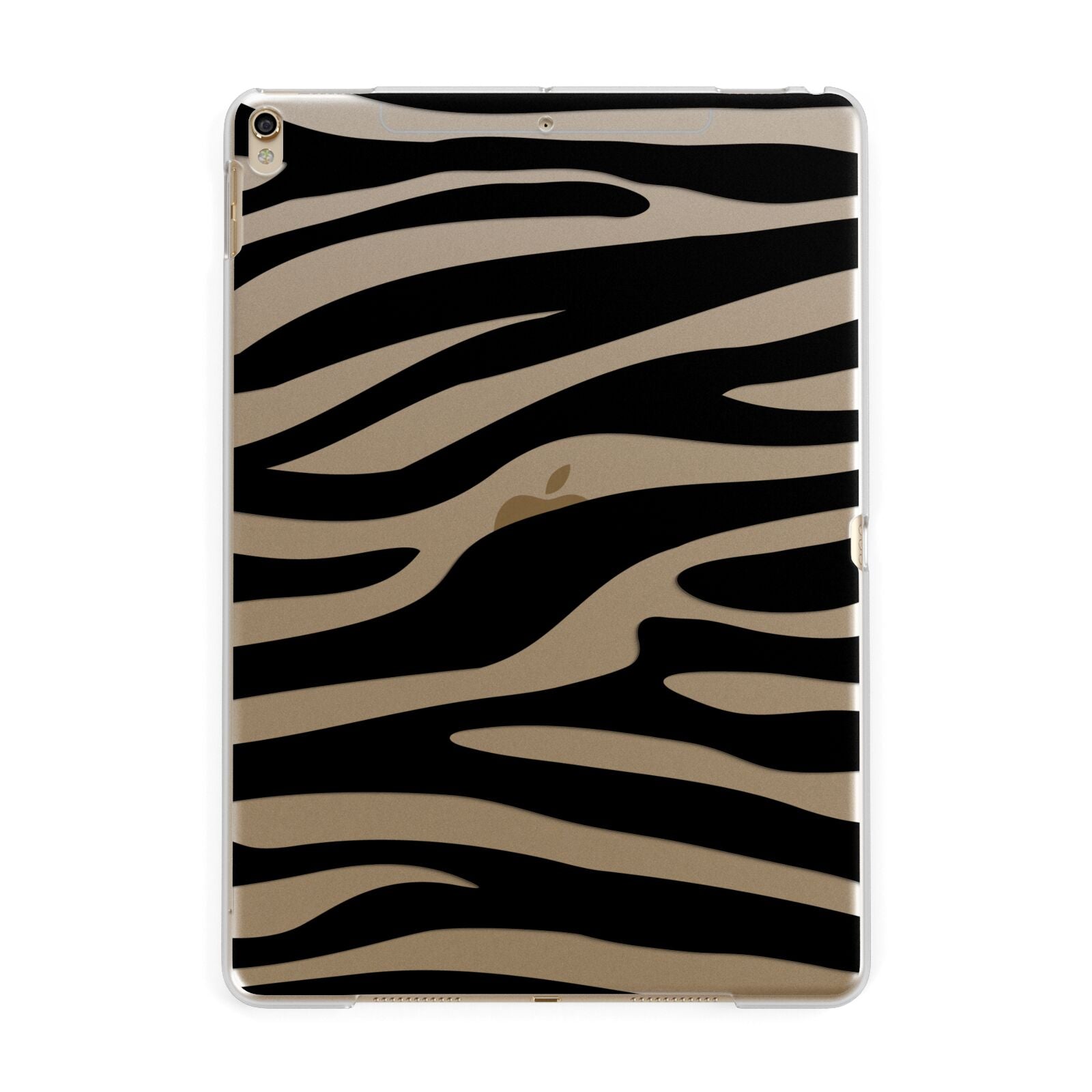 Zebra Print Apple iPad Gold Case