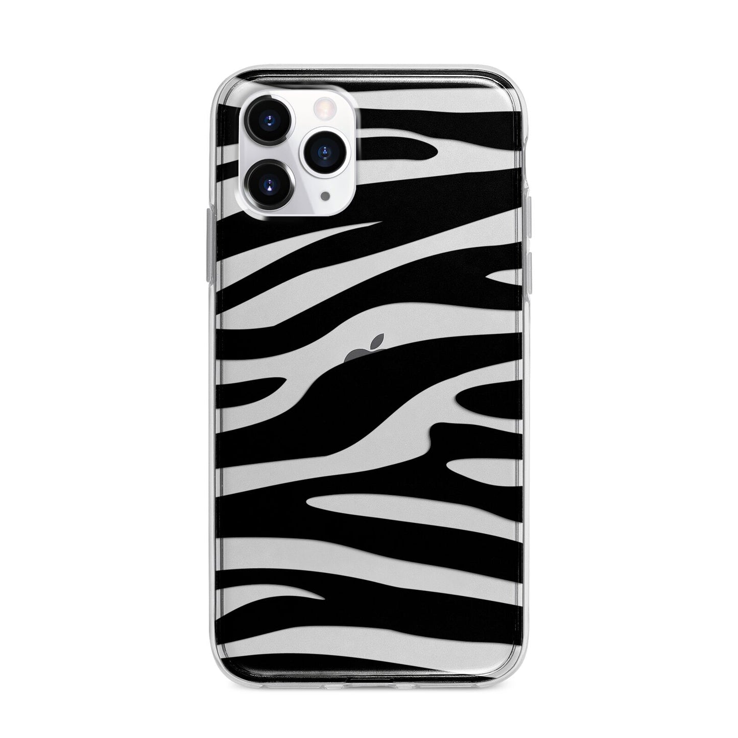 Zebra Print Apple iPhone 11 Pro Max in Silver with Bumper Case