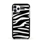 Zebra Print Apple iPhone 11 Pro in Silver with Black Impact Case