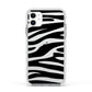Zebra Print Apple iPhone 11 in White with White Impact Case