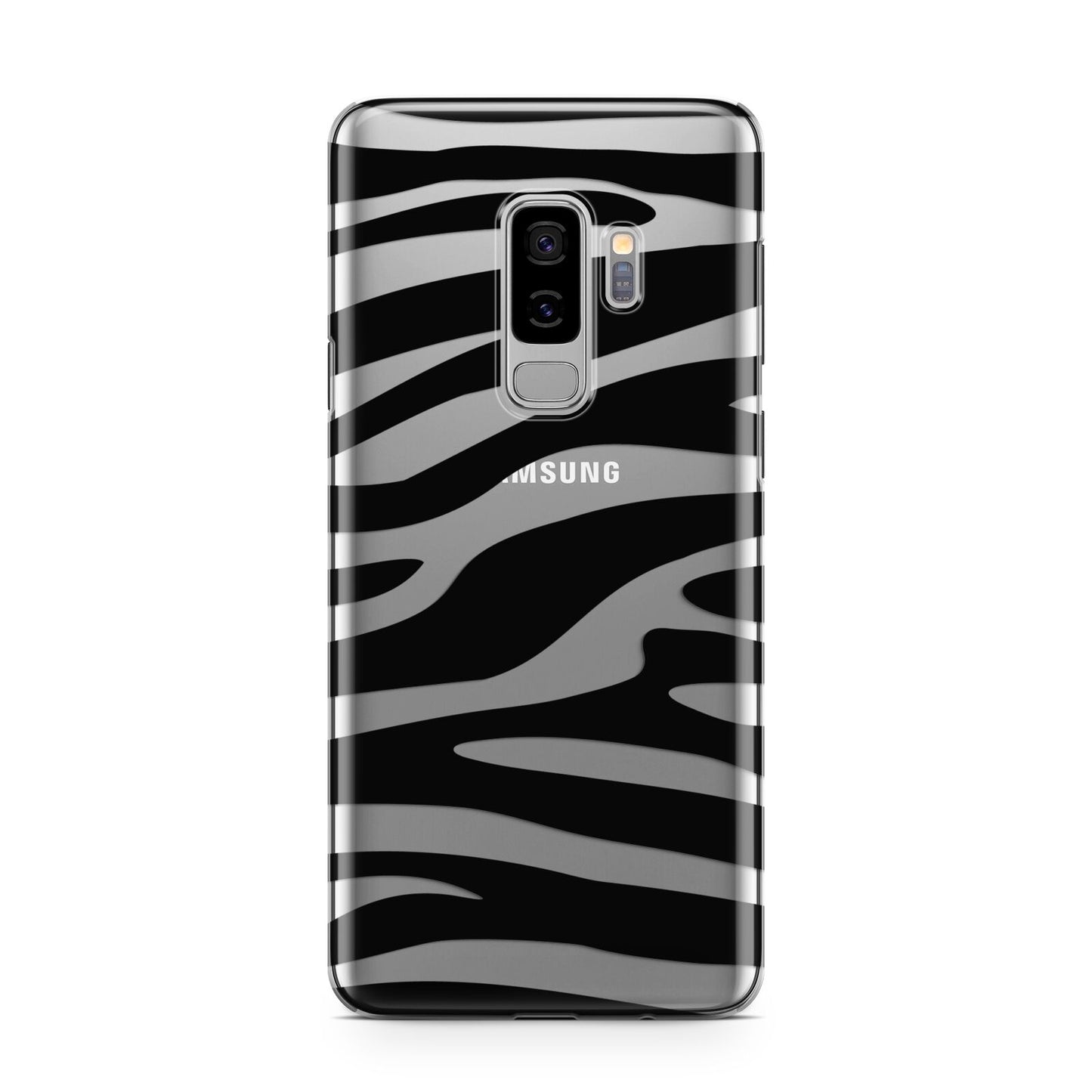 Zebra Print Samsung Galaxy S9 Plus Case on Silver phone