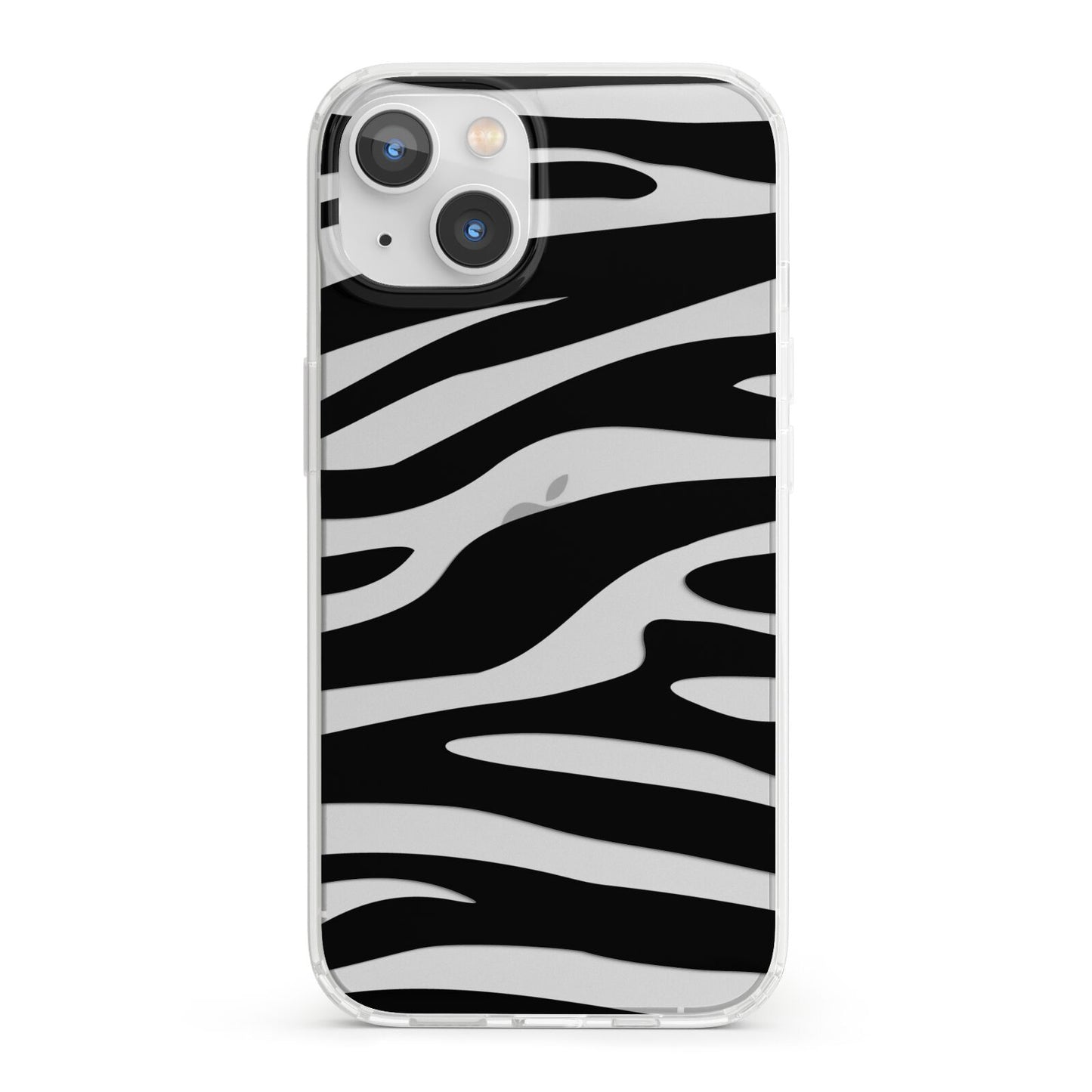 Zebra Print iPhone 13 Clear Bumper Case