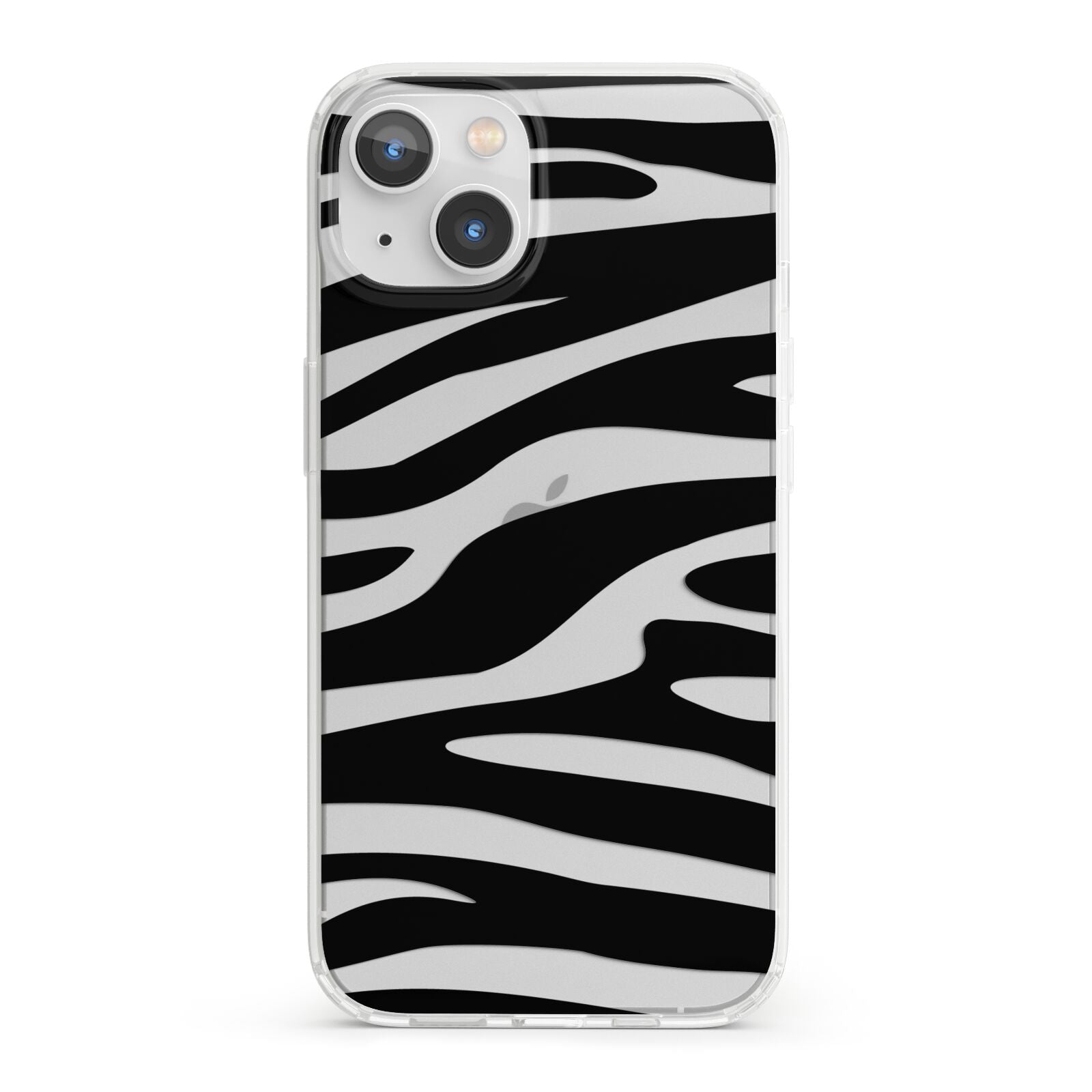 Zebra Print iPhone 13 Clear Bumper Case