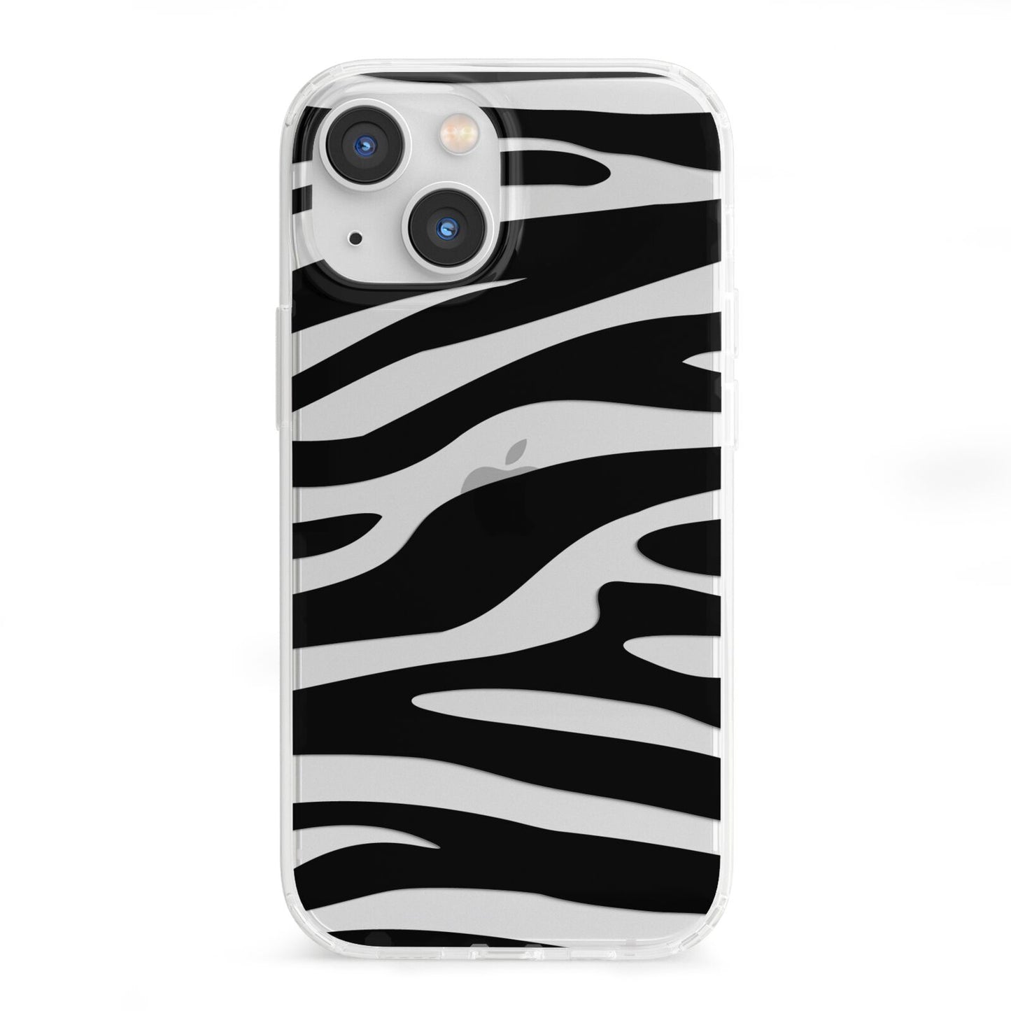 Zebra Print iPhone 13 Mini Clear Bumper Case