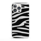 Zebra Print iPhone 13 Pro Clear Bumper Case