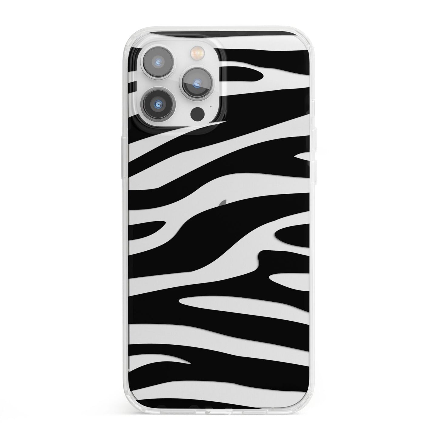 Zebra Print iPhone 13 Pro Max Clear Bumper Case