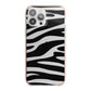 Zebra Print iPhone 13 Pro Max TPU Impact Case with Pink Edges