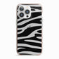 Zebra Print iPhone 13 Pro TPU Impact Case with Pink Edges