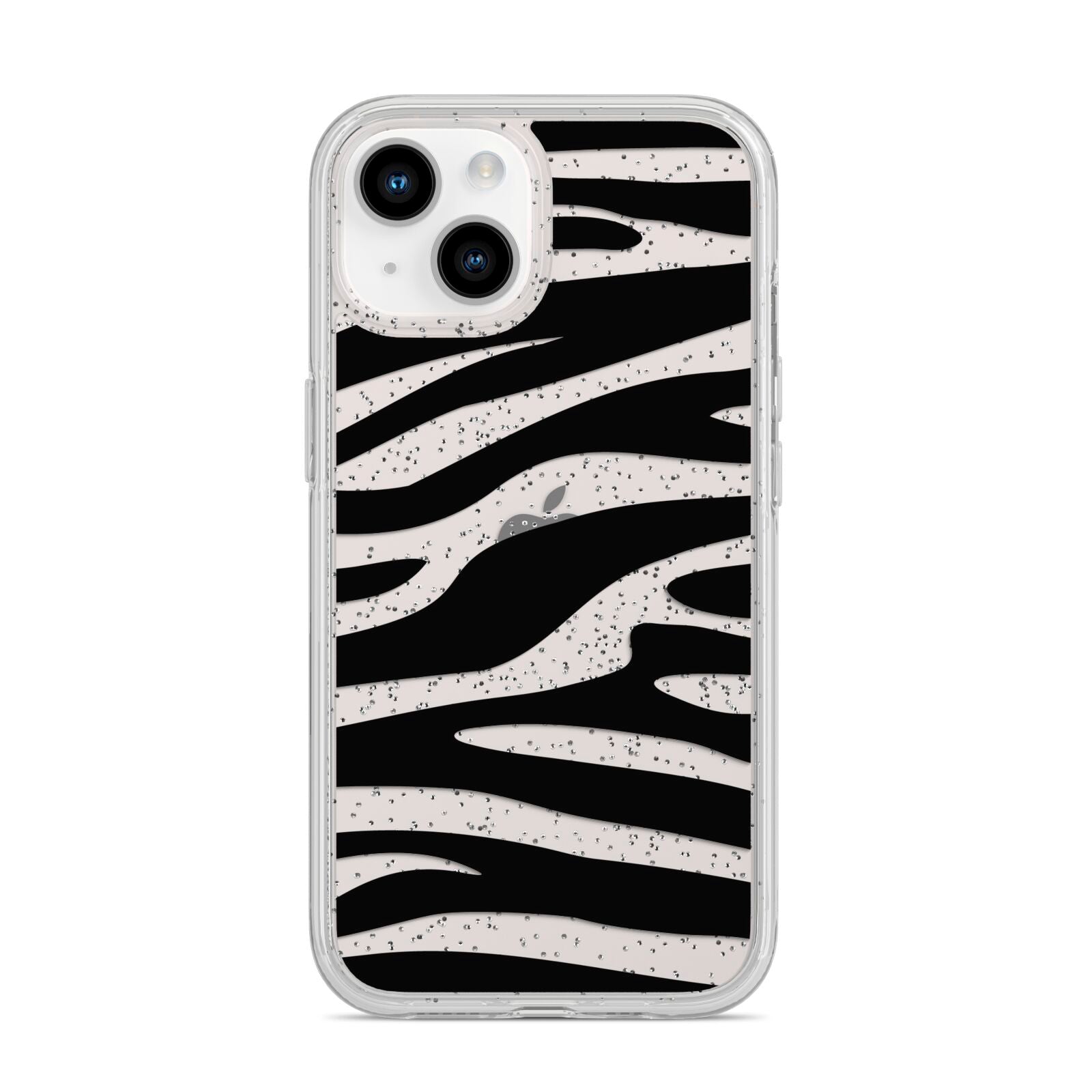 Zebra Print iPhone 14 Glitter Tough Case Starlight