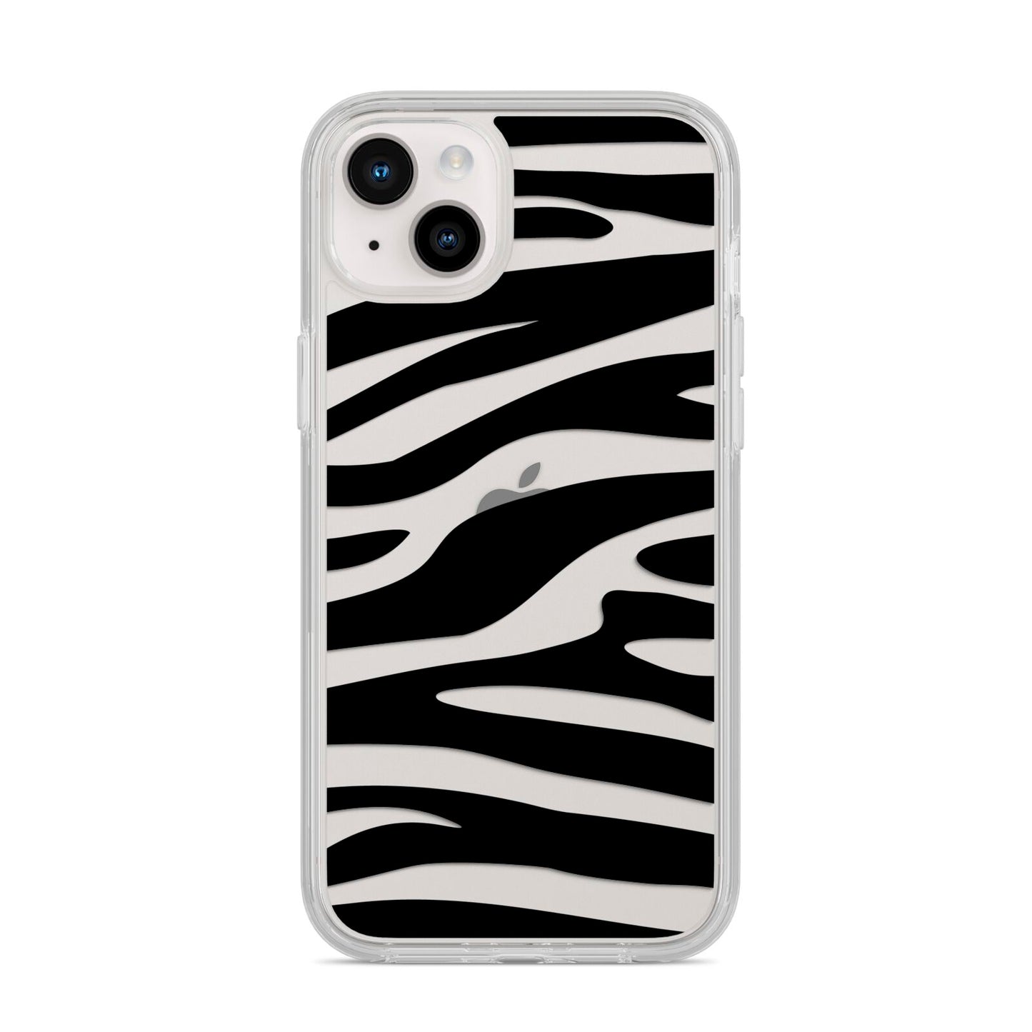 Zebra Print iPhone 14 Plus Clear Tough Case Starlight