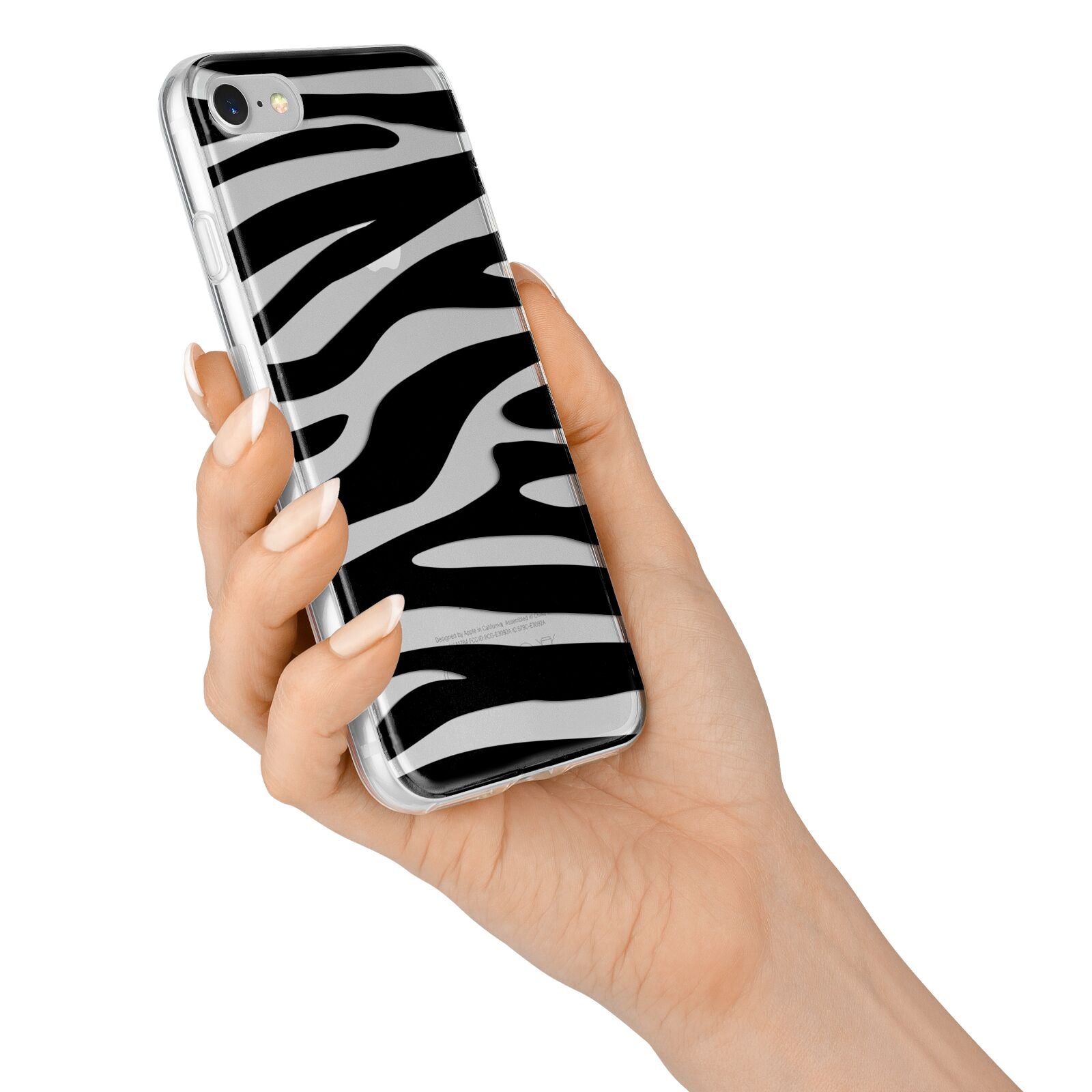Zebra Print iPhone 7 Bumper Case on Silver iPhone Alternative Image