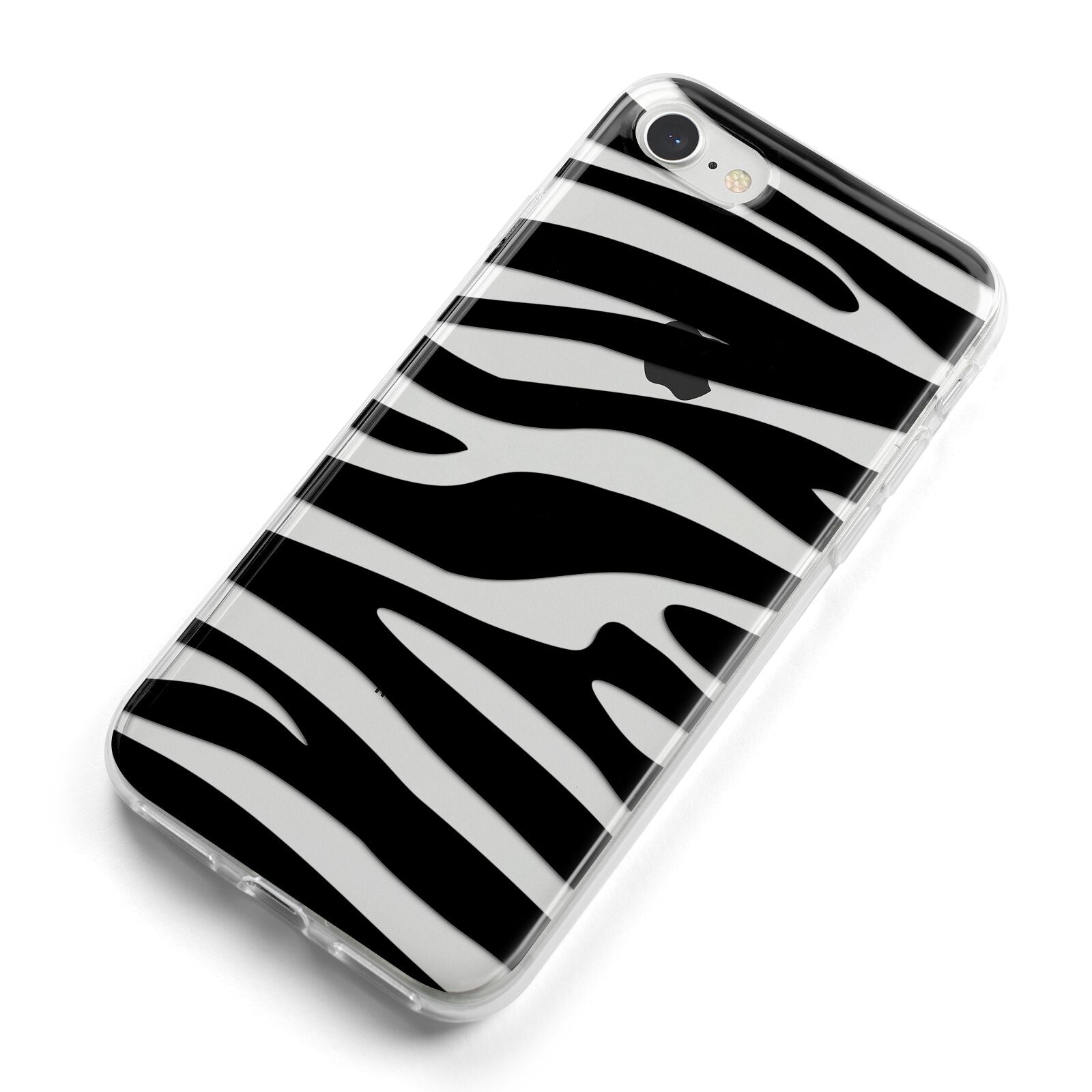 Zebra Print iPhone 8 Bumper Case on Silver iPhone Alternative Image