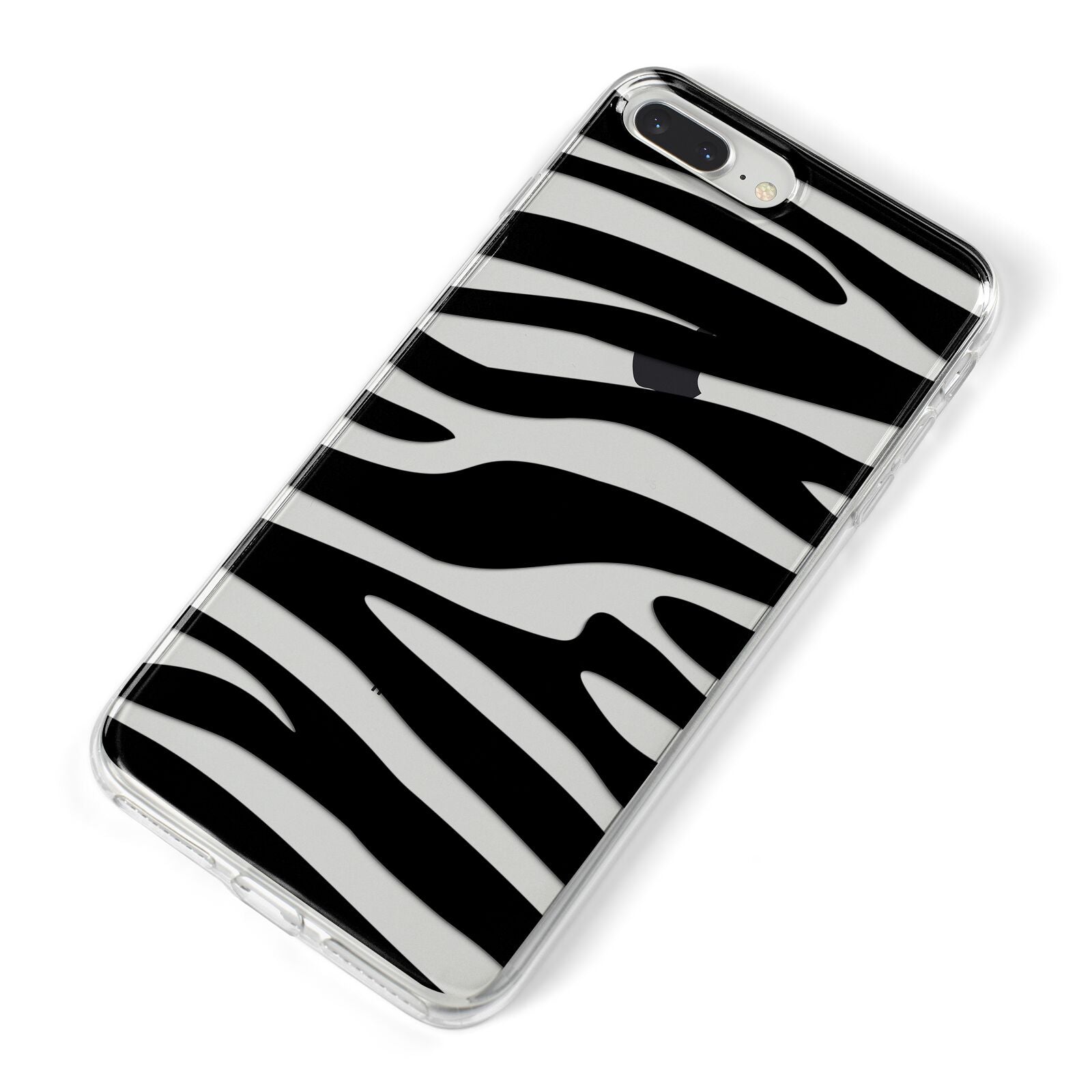 Zebra Print iPhone 8 Plus Bumper Case on Silver iPhone Alternative Image