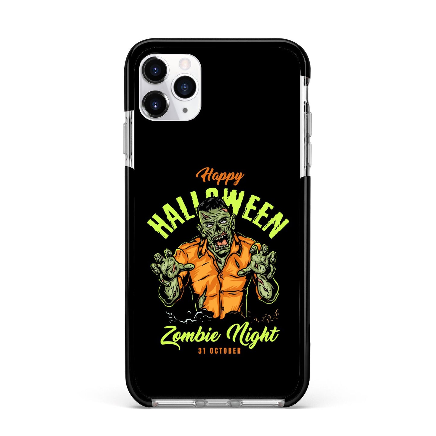 Zombie Apple iPhone 11 Pro Max in Silver with Black Impact Case